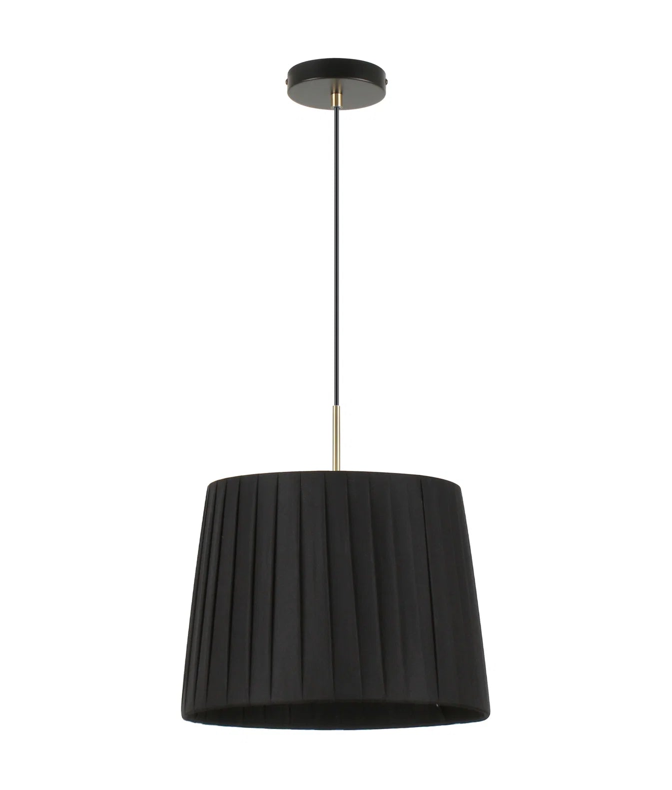 CLA PREGA: Slanted Pleated Fabric Shade Interior Pendants Black/ White 220-240V- PREGA1, PREGA2