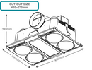 Martec Profile Panel 4 with 4 Heat Lamps, Exhaust Fan and 3-in-1 Bathroom Heater Tri - White 4x275W 220-240V - MBHN4LW