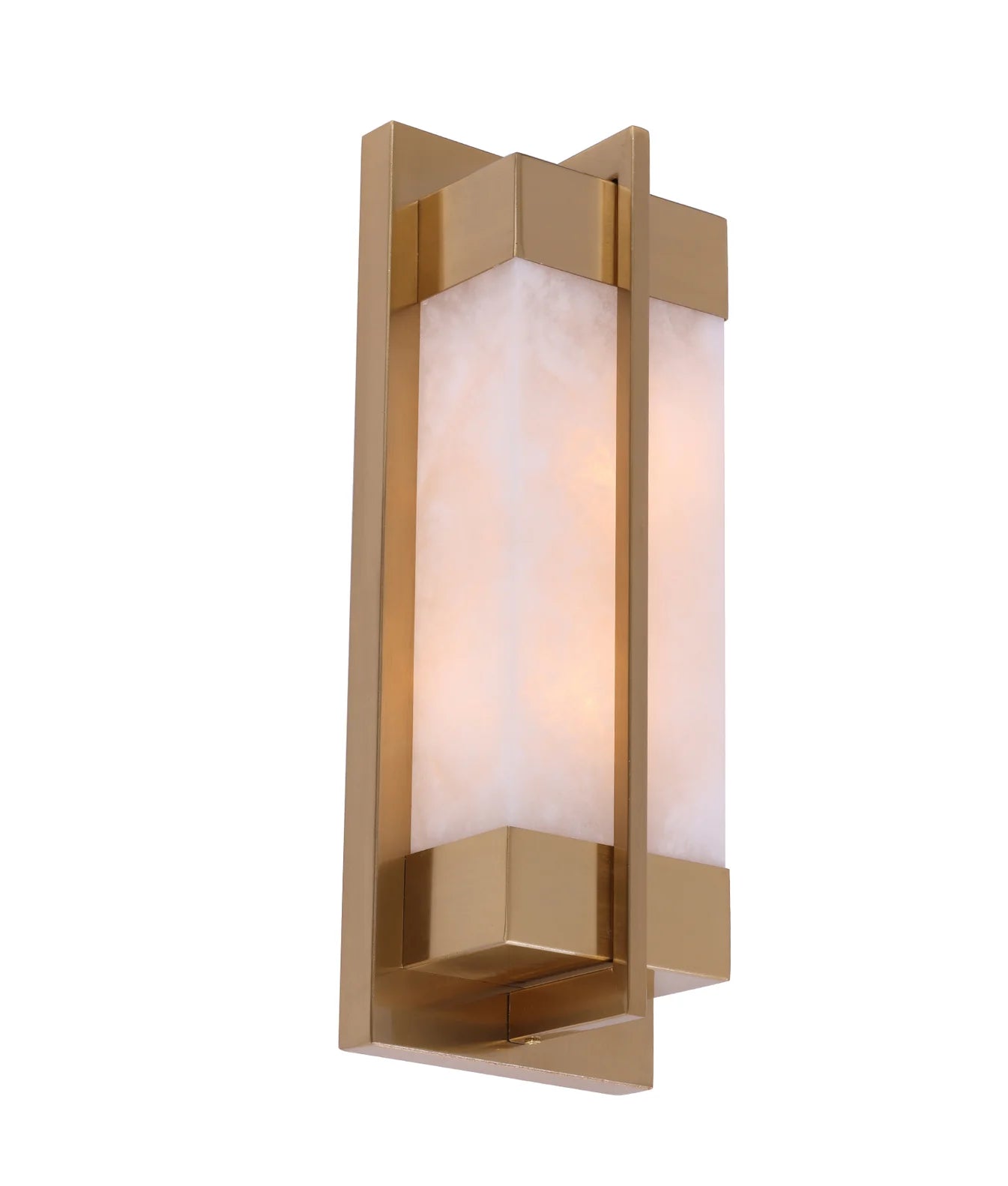 CLA PUENTE: Rectangular Marble Interior Wall Light Brass 240V- PUENTE1