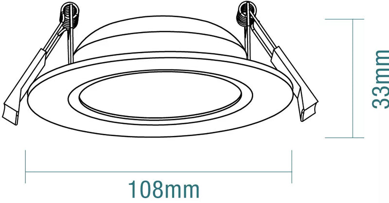 Martec Prime Downlights Tri - Matt White 10W 220-240V IP44 - TLPD34510WD