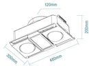 Martec Profile Panel 2 High Performance Fan Exhaust Bathroom Heater Tri - White 2x275W 220-240V - MBHN2LW