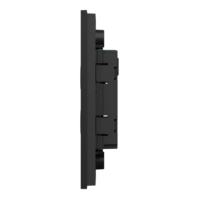 Clipsal SpaceLogic Wall Plate, C-Bus, Saturn Zen, A-Series, Key Input unit, 2 keys White/ Black - Replaces R5042NL-ZB, R5042NL-ZW