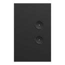 Clipsal C-Bus Saturn Zen wall plate 2 Gang Black- R5042FZB