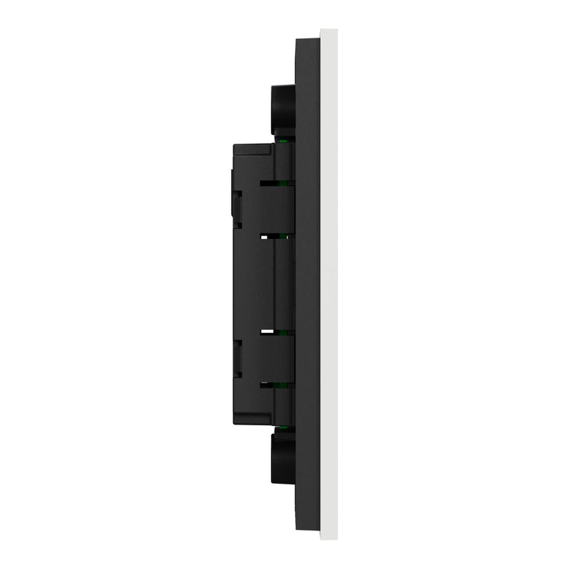 Clipsal SpaceLogic Wall Plate, C-Bus, Saturn Zen, A-Series, Key Input unit, 2 keys White/ Black - Replaces R5042NL-ZB, R5042NL-ZW