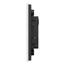 Clipsal SpaceLogic Wall Plate, C-Bus, Saturn Zen, A-Series, Key Input unit, 2 keys White/ Black - Replaces R5042NL-ZB, R5042NL-ZW