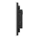 Clipsal SpaceLogic Wall Plate, C-Bus, Saturn Zen, A-Series, Key Input unit, 3 keys White/ Black - Replaces R5043NL-ZB,R5043NL-ZW