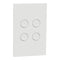 Clipsal SpaceLogic Wall Plate, C-Bus, Saturn Zen, A-Series, Key Input unit, 4 keys Black / White - Replaces R5044NL-ZB, R5044NL-ZW