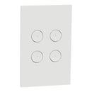 Clipsal C-Bus SpaceLogic Wall Plate 4 GANGS White- R5044FZW