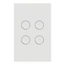 Clipsal SpaceLogic Wall Plate, C-Bus, Saturn Zen, A-Series, Key Input unit, 4 keys Black / White - Replaces R5044NL-ZB, R5044NL-ZW