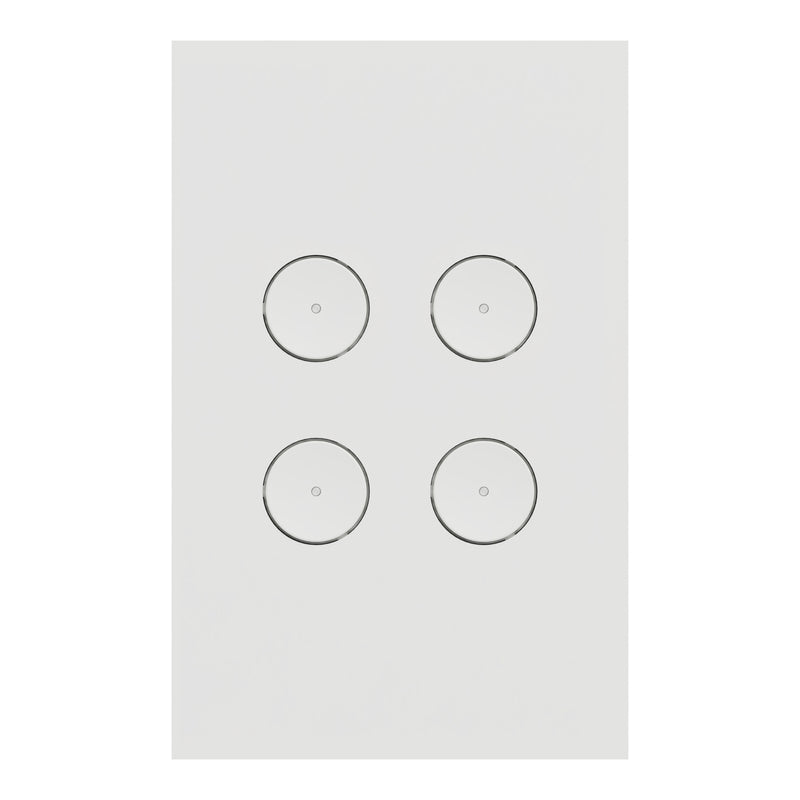 Clipsal SpaceLogic Wall Plate, C-Bus, Saturn Zen, A-Series, Key Input unit, 4 keys Black / White - Replaces R5044NL-ZB, R5044NL-ZW