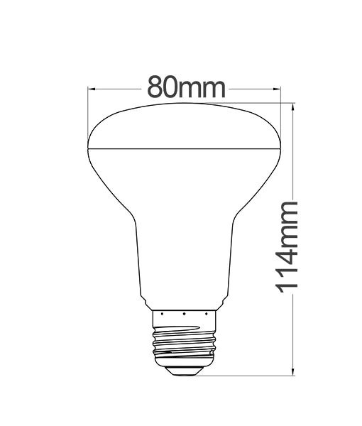 CLA R63 & R80 Lamps and Globes 3000K 5000K Frosted 8/10W 220-240V IP20 - R63L1A, R80L1B, R80L2B, R63L2B