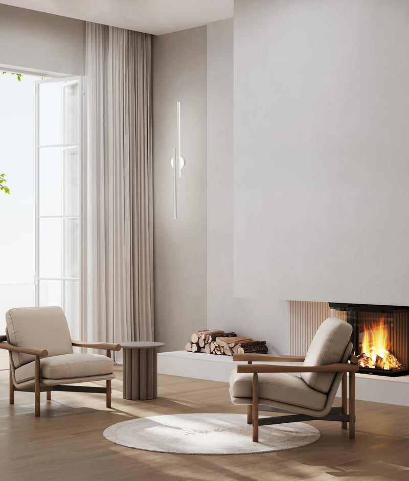 CLA RACHA: Linear Interior Wall Lights Tri- Black/ White/ Brass 22W 250V IP20- RACHA1, RACHA2, RACHA3