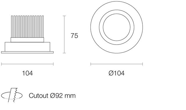 Trend Resiled RDC8 LED Downlights 3000K 4000K White / Black / Silver 8W 180-265V IP20 - RDC83, RDC84 Sold in Pack of 10 - Trend Lighting