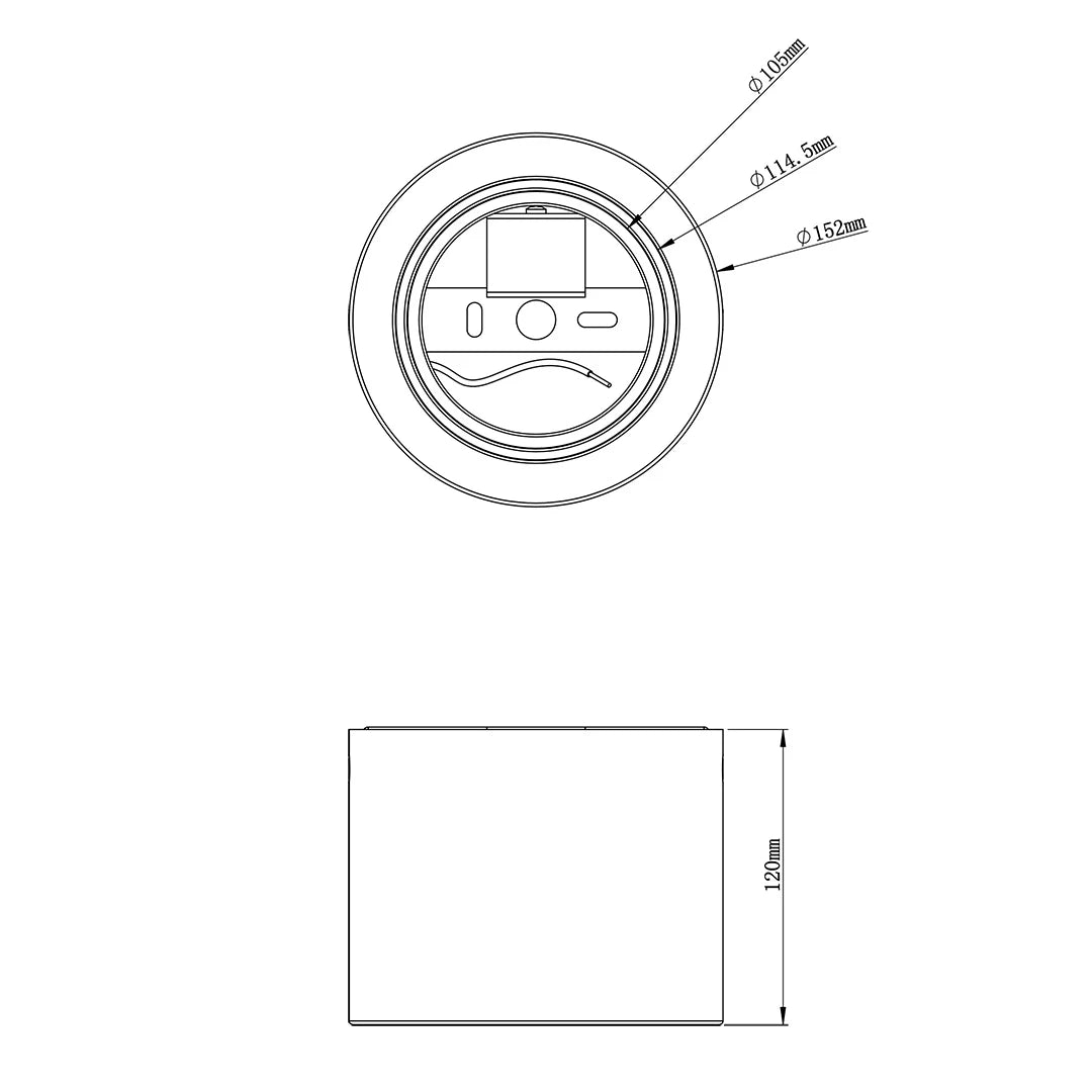 SAL SURFACE CAN Case Only 92 LED Downlight Matt White IP20- S9063SMC/MW