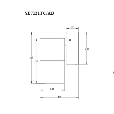 SAL BONDI DZINE S Exterior Wall Lights Tri- Antique Brass 4W 240V IP65- SE7121TC/AB