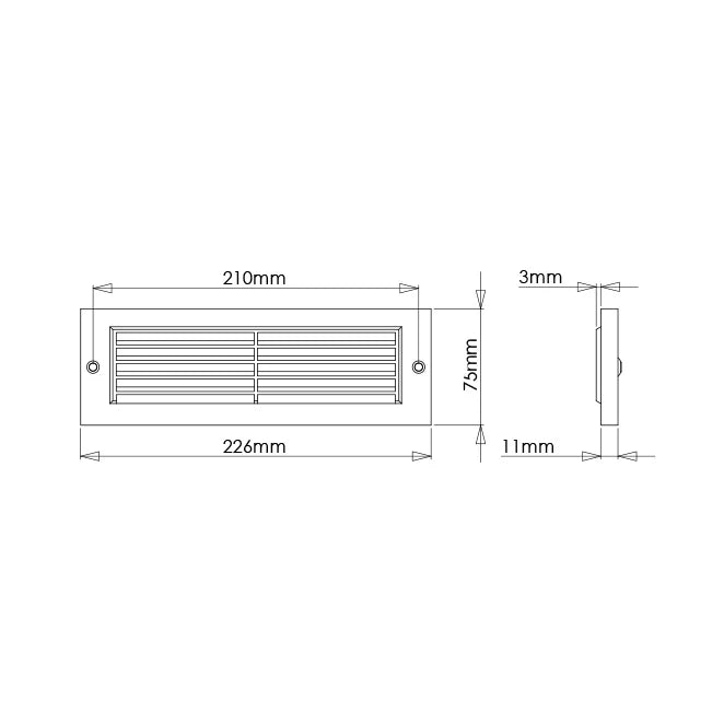 SAL Maxi Dzine Exterior Wall Lights 2700K Antique Brass 7W 12V IP65- SE7354LV226WW/AB