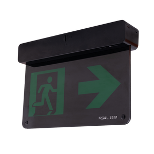 Black maintained exit sign
