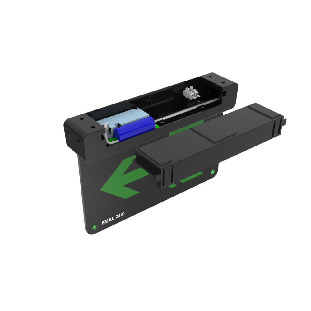 SAL EMERGENCY EXIT SELK1500EX3BK LED Emergency Black 2.8W 240V IP20 - SELK1500EX3BK, SELK1500EX3RCP/BK - SAL Lighting