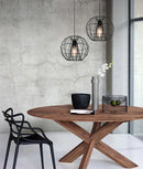 CLA Sentinel Modern Iron Round Cage Interior Pendant Matt Black / Matt White 220-240V - SENTINEL1, SENTINEL2 - CLA Lighting