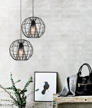 CLA Sentinel Modern Iron Round Cage Interior Pendant Matt Black / Matt White 220-240V - SENTINEL1, SENTINEL2 - CLA Lighting