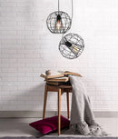 CLA Sentinel Modern Iron Round Cage Interior Pendant Matt Black / Matt White 220-240V - SENTINEL1, SENTINEL2 - CLA Lighting