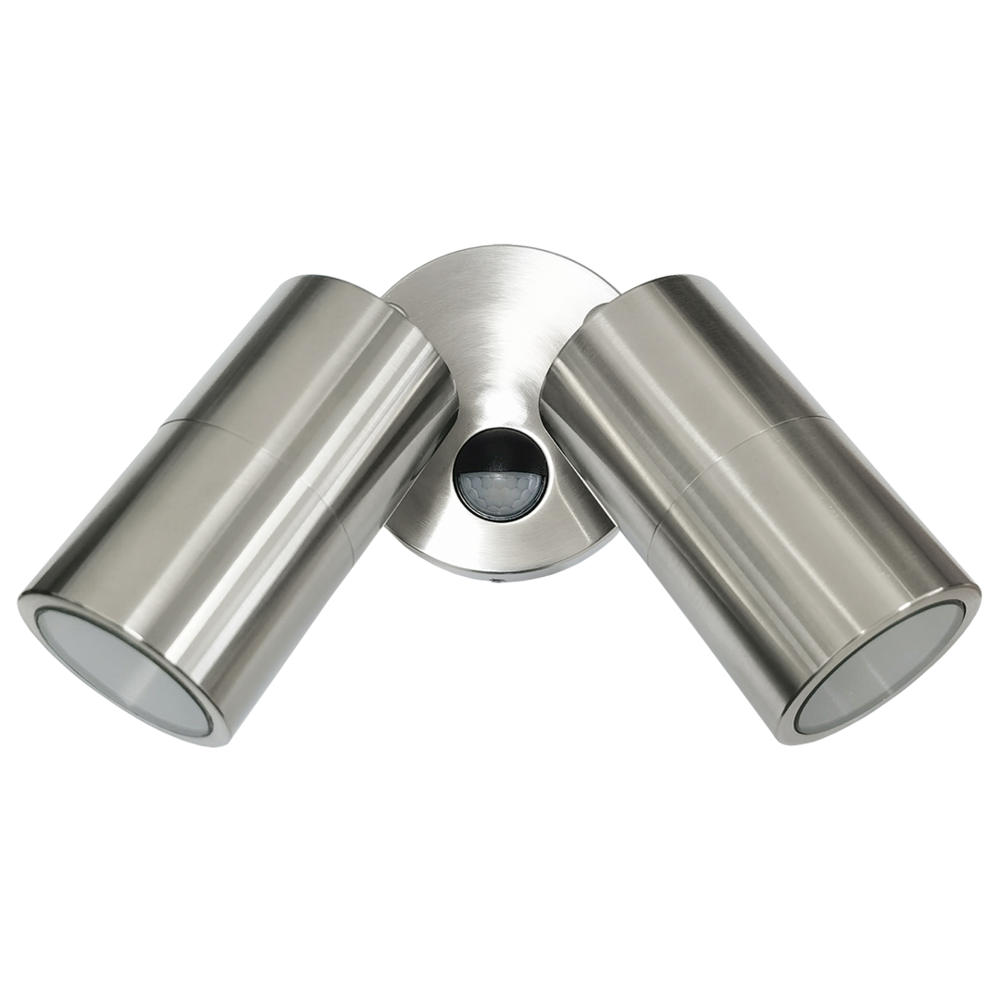 SAL BONDI SES7124TC SENSOR Exterior Wall Lights Tri - Black/ White/ Aluminium Stainless 2x4W 240V IP65 - SES7124TC