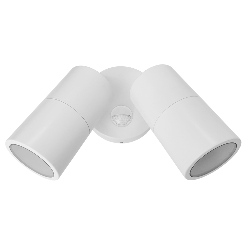 SAL BONDI SES7124TC SENSOR Exterior Wall Lights Tri - Black/ White/ Aluminium Stainless 2x4W 240V IP65 - SES7124TC