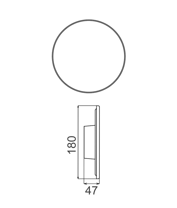 CLA SHADOWTRI: Round Backlit Exterior Wall Lights Tri - Black/ White 12W 220-240V IP65 & IK08 - SHADOWTRI