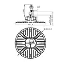 SAL UFO SHB26MP LED High Bay 5000K Black 80/200W 240V IP65 - SHB26MP 