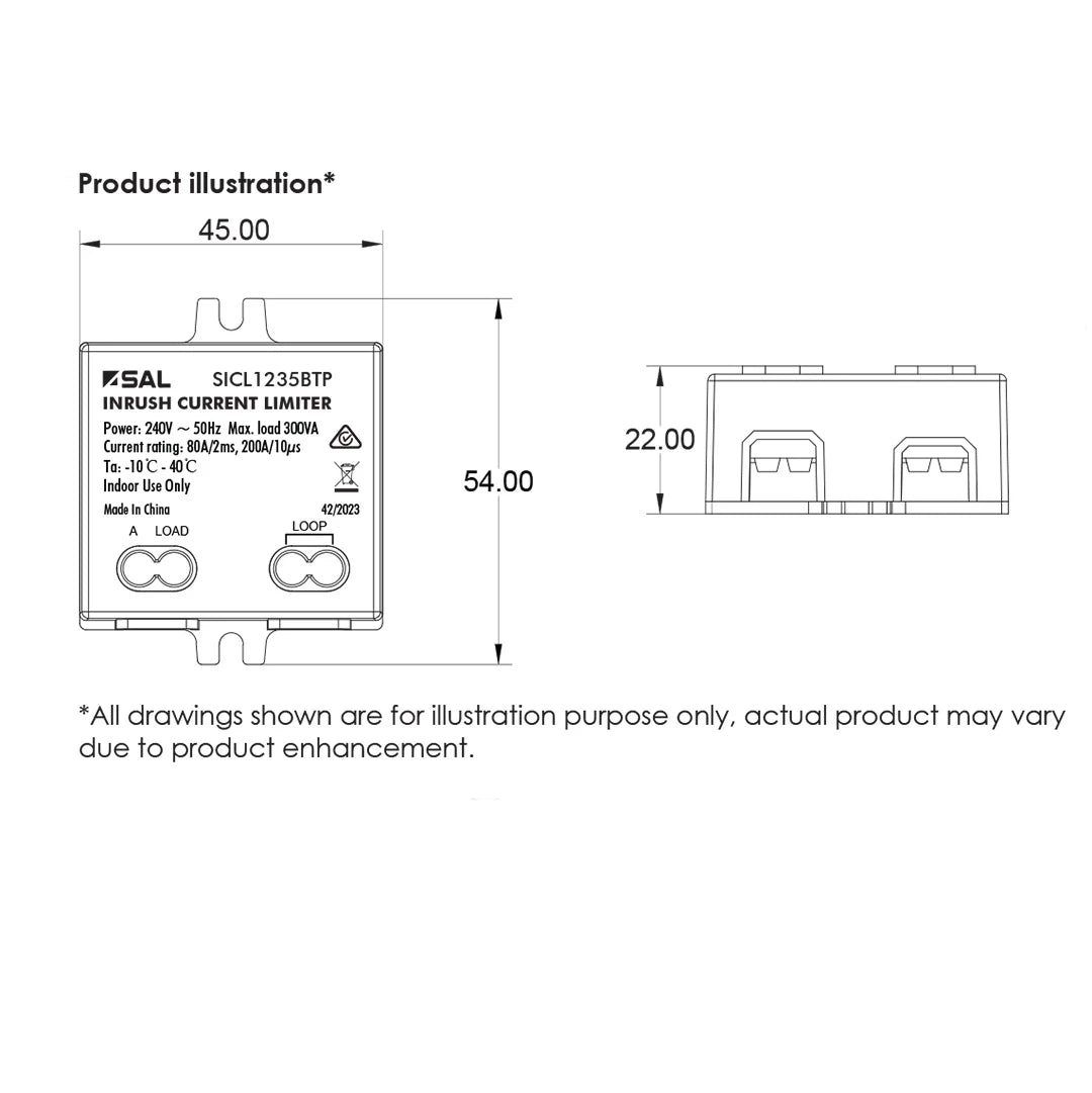 SAL INRUSH CURRENT LIMITER Accessories White 240V- SICL1235BTP