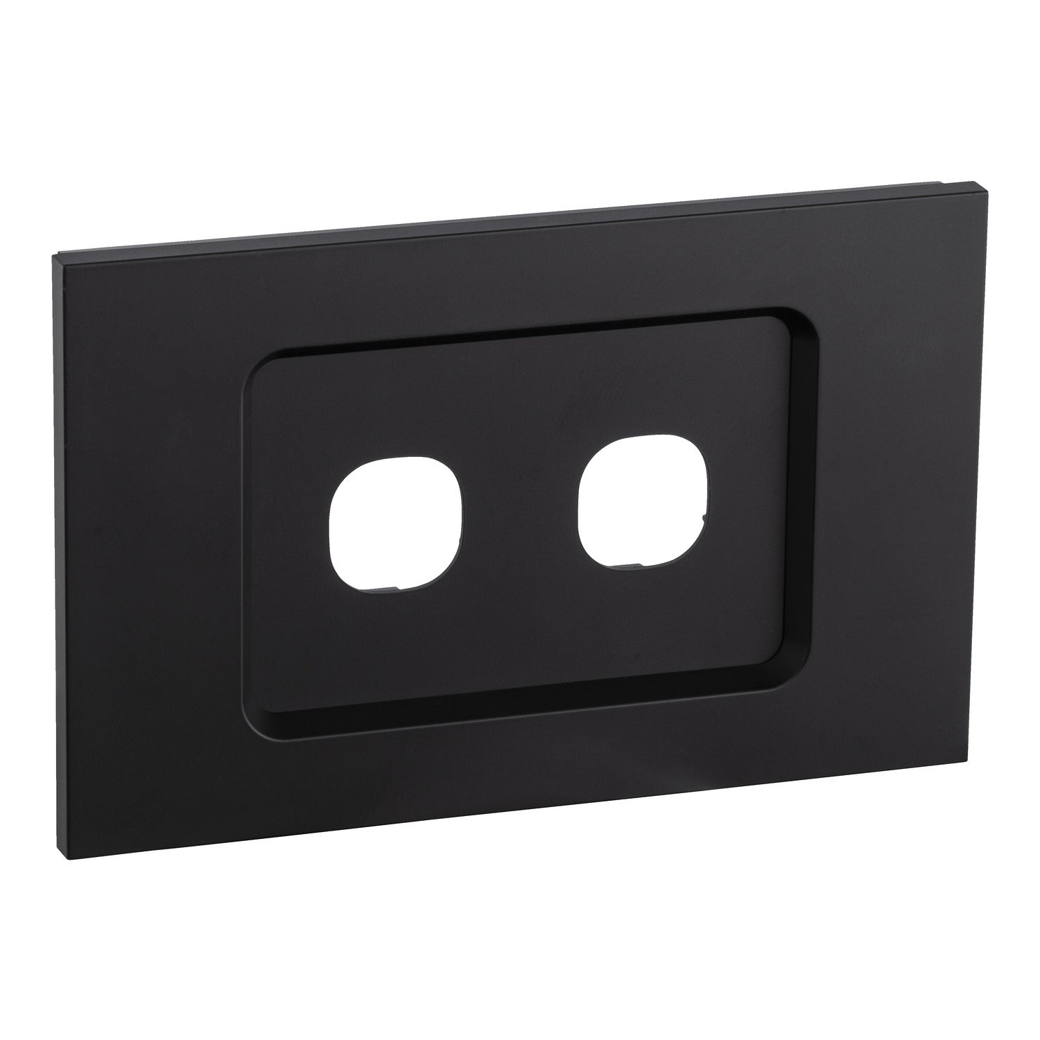 Clipsal Grid and Cover, Saturn Zen, 2 Gang White/ Black- Z4032VH-ZB, Z4032VH-ZW