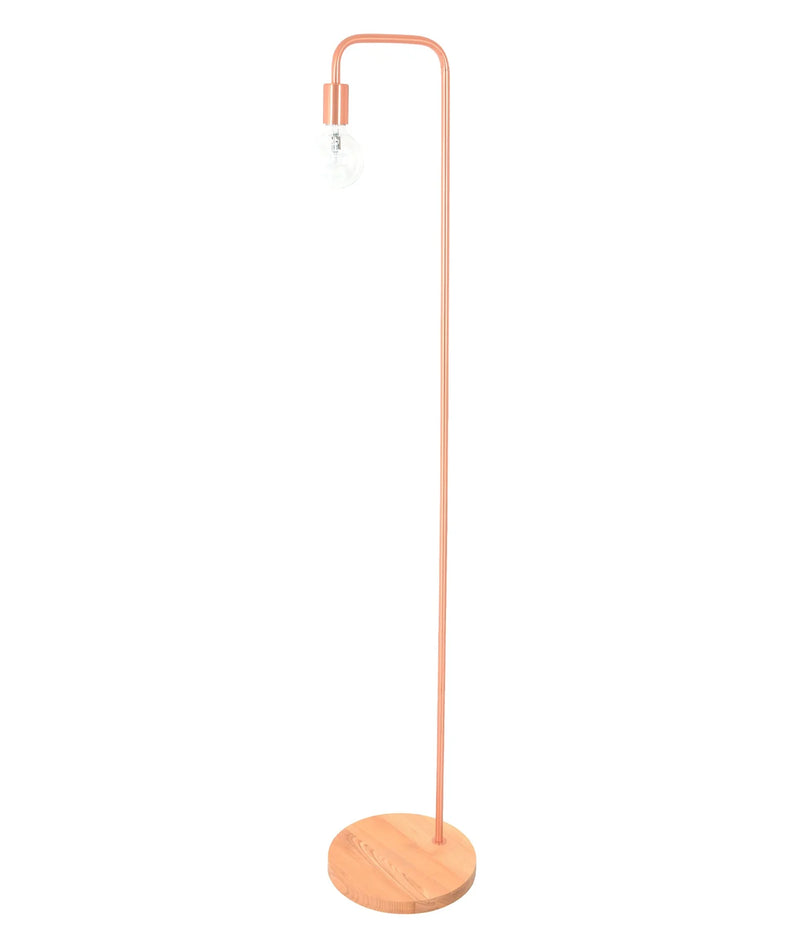 CLA SLIM: Minimalist Wood Base Slim Floor Lamp White / Copper 220-240V - SLIM-F1C, SLIM-F1 (Clearance) - CLA Lighting