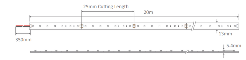 Domus PLEX-SMD LED Strip 3000K 4000K 5000K 9W 24V IP67 - 24199, 24200, 24201 Sold per metre