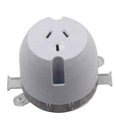 CLA 3-Pin Rear Connecting Single Surface Socket Electrical Accessories White 240V - SOCK3, SOCK2 - CLA Lighting