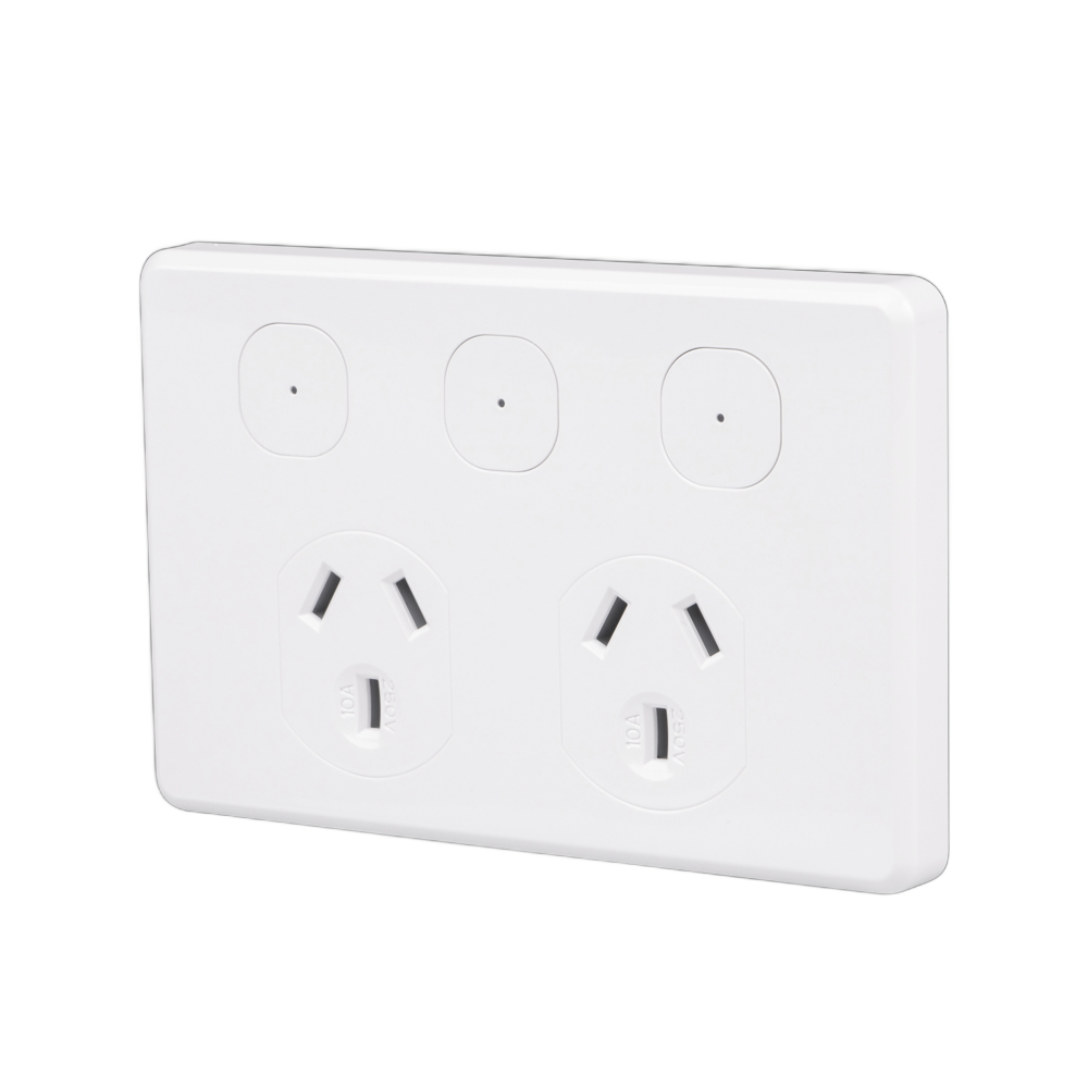 SAL PIXIE AMBIENCE GPO SMART SOCKET Clipsal White / Grey / Black 2400W 240V IP20 - SPO23- SAL Lighting