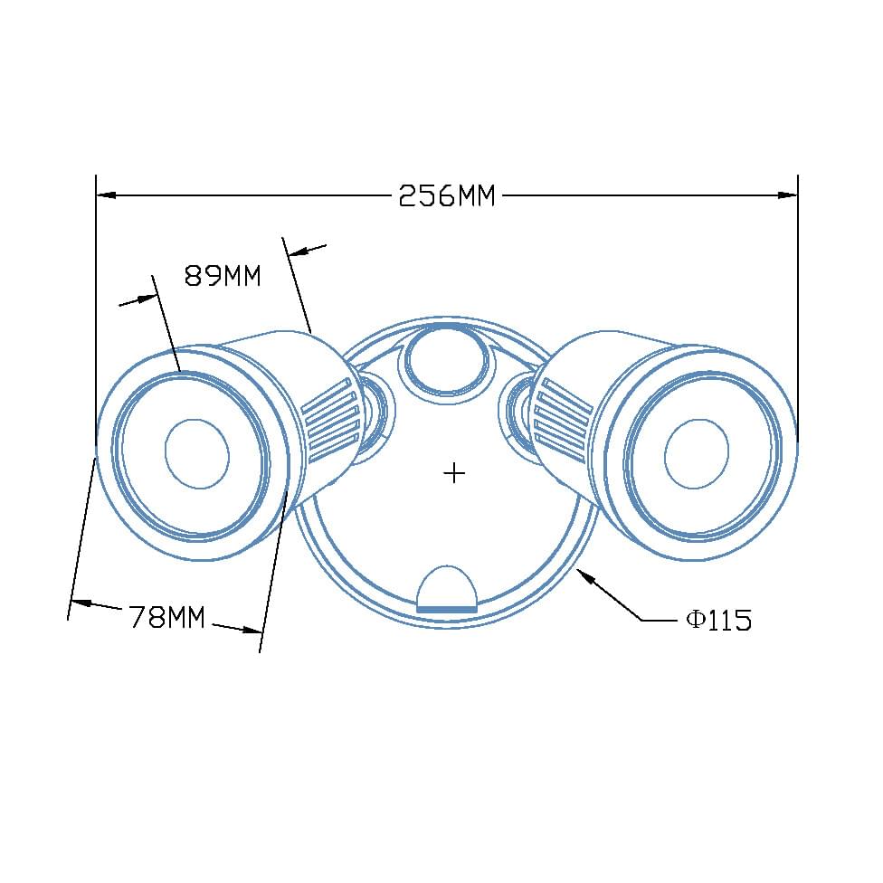 SAL STARGEM IV SE7070/2TC LED Flood Lights Tri- Black/ White 2x12W 240V IP54 - SE7070/2TC/BK, SE7070/2TC/WH