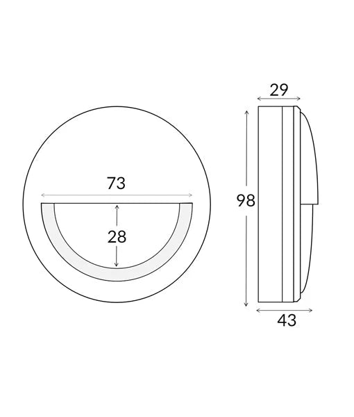 CLA STE: LED Eyelid Step/ Exterior Wall Lights Aged Brass 12V IP65 - STE26