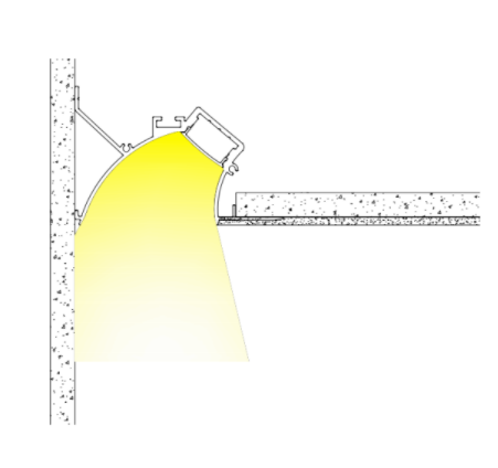 Azoogi Trimless Deep Wall Washer Profile LED Channel and Accessories Anodised Aluminium - PR130