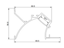 Azoogi Trimless Deep Wall Washer Profile LED Channel and Accessories Anodised Aluminium - PR130