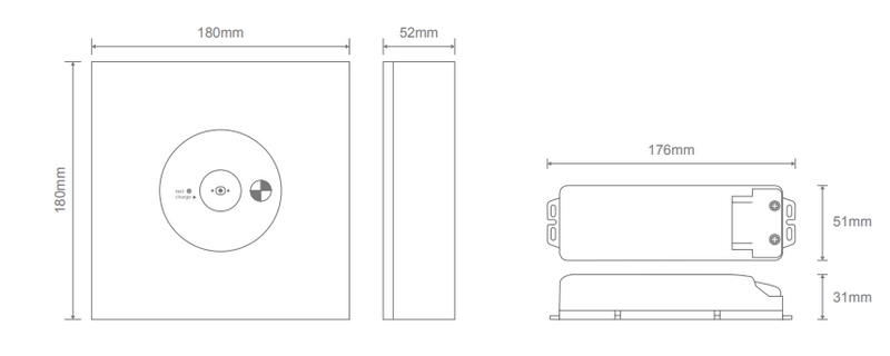 Domus S/M LIGHT NON-MAIN D63 CLASS LED Emergency 4500K Black / White 3.5W 240V IP20 - 66044, 66045 - Domus Lighting