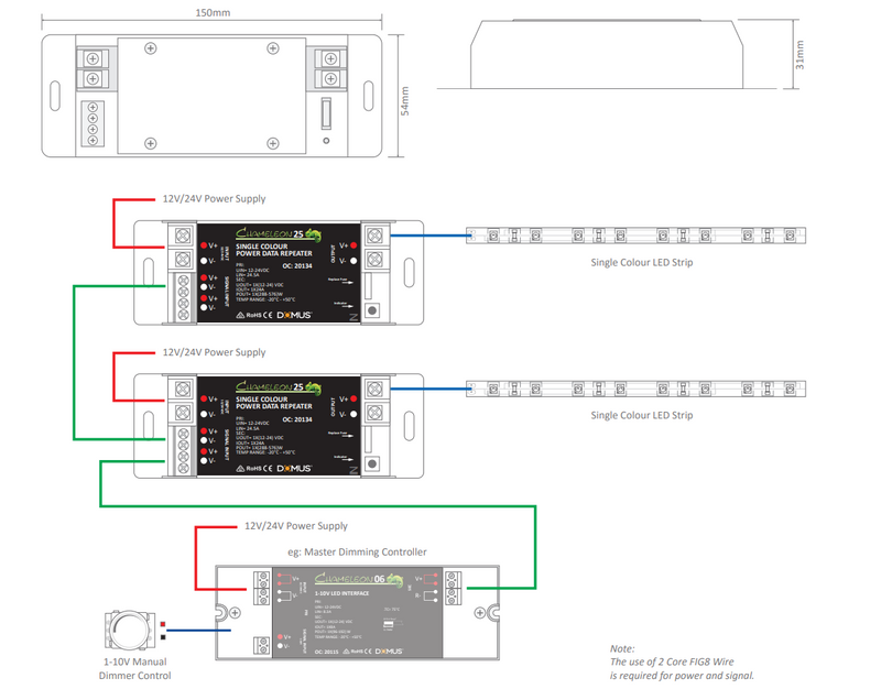 Domus Chameleon Single Channel Data Repeater Accessories 12-24V - 20134