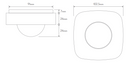 Domus Square Surface Mount PIR  360° Sensors White 0.5W 240V IP65 - 66033