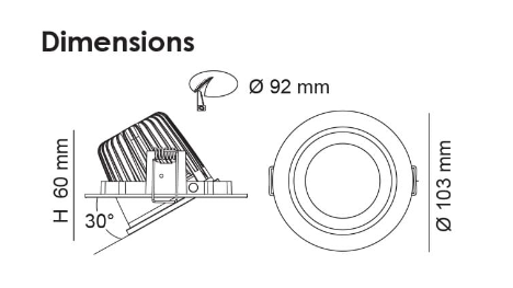 SAL ECOSTAR S9046TC Tri - White 9W 240V IP20 - S9046SM/TC/WH