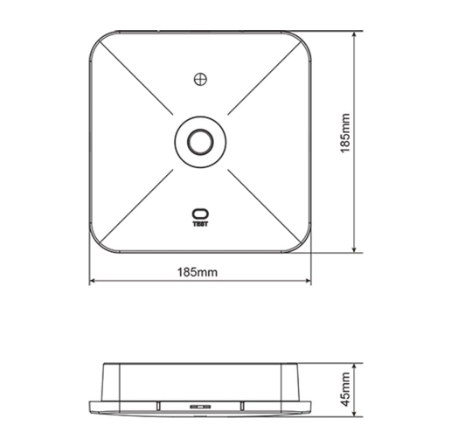 SAL SURFACE MT EMERGENCY SEL15SM1D80IP65 LED Emergency White 2.2W 240V IP65 - SEL15SM1D80IP65