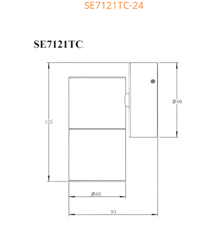 SAL BONDI SE7121TC 24 Series Exterior Wall Lights Tri - Aluminium Stainless 4W 240V IP65 - SE7121TC/AST - SAL Lighting