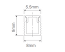 Domus Micro S/MOUNT Profile per metre c/w Endcaps LED Channel and Accessories Black/ Aluminium/ White - 21941, 21940, 21942