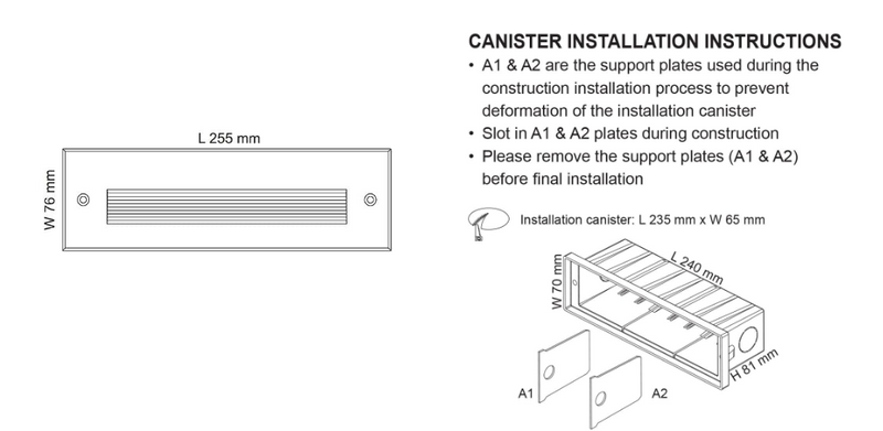 SAL MAXI SLOT SE7136 Exterior Wall Lights 3000K Black 7W 240V IP65 - SE7136WW/BK