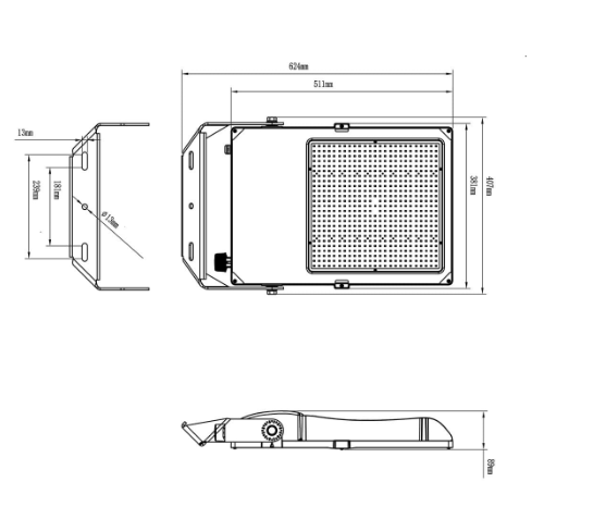 SAL TRADESTAR SE7169MP480NDL LED Flood Lights 5000K Black 240/360/480W 240V IP66 - SE7169MP480NDL