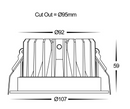 Havit Commercial Recessed 95mm LED Downlight 2700K-5700K White 12W 240V IP65 - HCP-81322112, HCP-81342112