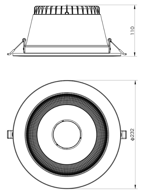 SAL RENMARK S9083R LED Downlights Tri - Black / White 24/35W 240V IP64 - S9083R35TC/DP, S9083SQ/WH/P, S9083RD/BK/P, S9083SQ/BK/P
